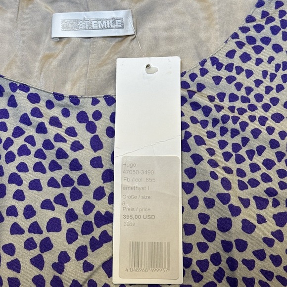 NWT St. Emile Hugo Amethyst Dress Women's Sz 8 Purple Gray - Picture 5 of 10